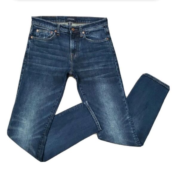 J CREW Men's Jeans Slim 30 x 30 Kurabo 484 Blue Denim Whiskered - Picture 5 of 16